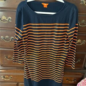 Fresh Navy and Orange Top